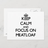 Houd kalm en concentreer me op Meatloaf Briefkaart (Voorkant / Achterkant)