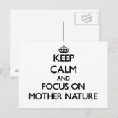 Houd kalm en concentreer me op Moeder Natuur Briefkaart (Voorkant / Achterkant)