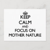 Houd kalm en concentreer me op Moeder Natuur Briefkaart (Voorkant)