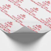 Houd kalm en concentreer me op Peanut Butter Cadeaupapier (Hoek)