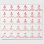 Houd kalm en concentreer me op Peanut Butter Cadeaupapier (Vlak)