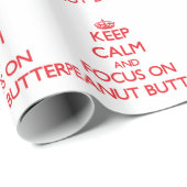 Houd kalm en concentreer me op Peanut Butter Cadeaupapier (Rol Hoek)