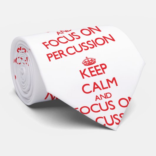 Houd kalm en concentreer me op Percussion Stropdas (Opgerold)