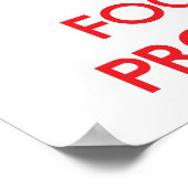 Houd kalm en concentreer me op Prosthetica Poster (Hoek)