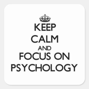 Houd Kalm en concentreer me op Psychologie Vierkante Sticker