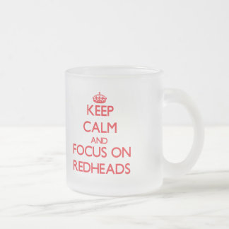 Houd kalm en concentreer me op Redheadkosten Matglas Koffiemok