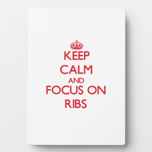 Houd kalm en concentreer me op Ribs Fotoplaat (voorkant)