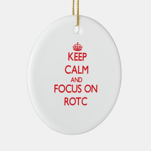 Houd kalm en concentreer me op Rotc Keramisch Ornament (Rechts)