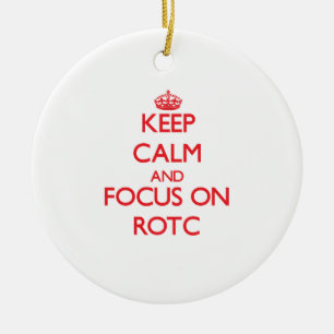 Houd kalm en concentreer me op Rotc Keramisch Ornament