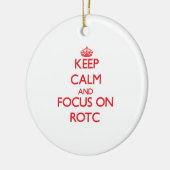 Houd kalm en concentreer me op Rotc Keramisch Ornament (Links)