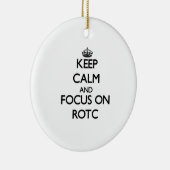Houd kalm en concentreer me op Rotc Keramisch Ornament (Rechts)