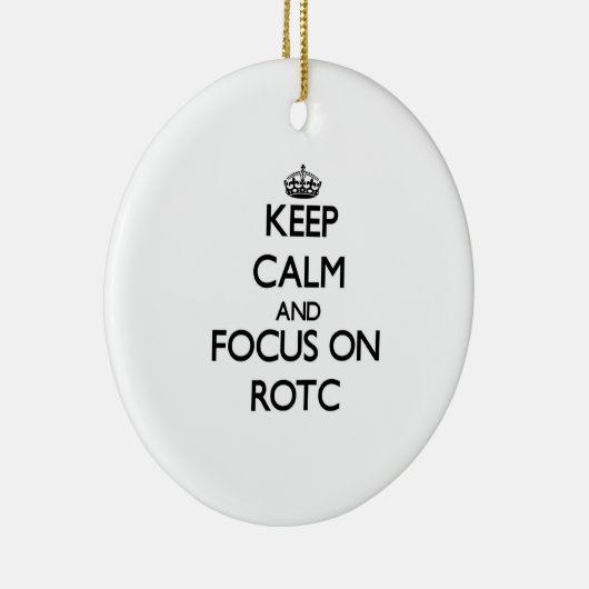 Houd kalm en concentreer me op Rotc Keramisch Ornament (Rechts)