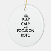 Houd kalm en concentreer me op Rotc Keramisch Ornament (Links)