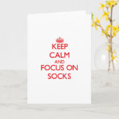 Houd Kalm en concentreer me op Sokken Kaart (Gele Bloem)