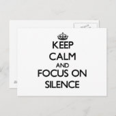 Houd kalm en concentreer me op Stilte Briefkaart (Voorkant / Achterkant)