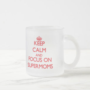 Houd kalm en concentreer me op Supermomenten Matglas Koffiemok