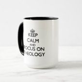 Houd kalm en concentreer me op Theologie Mok (Voorkant links)