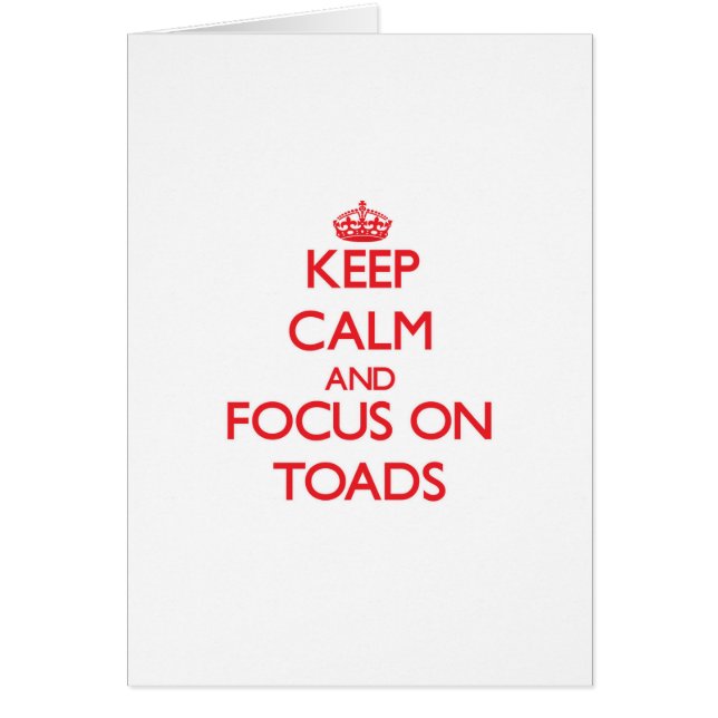 Houd kalm en concentreer me op Toads (Voorkant)