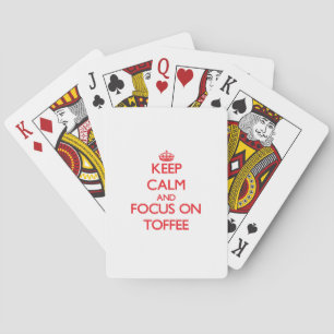 Houd kalm en concentreer me op Toffee Pokerkaarten
