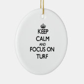 Houd kalm en concentreer me op Turf Keramisch Ornament (Rechts)