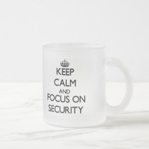 Houd kalm en concentreer me op Veiligheid Matglas Koffiemok