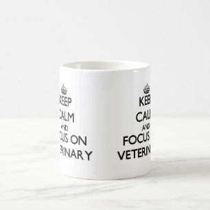 Houd kalm en concentreer me op Veterinair Koffiemok