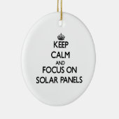 Houd kalm en concentreer me op Zonnepanelen Keramisch Ornament (Rechts)