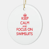 Houd kalm en concentreer me op Zwimpakken Keramisch Ornament (Links)
