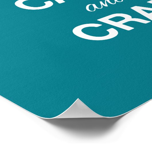 Houd kalm en Craft op Poster (Hoek)