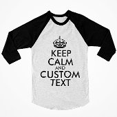 Houd kalm en Creëer uw eigen merk voeg hier tekst T-shirt