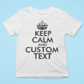 Houd kalm en Creëer uw eigen merk voeg hier tekst T-shirt