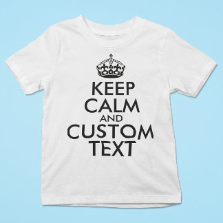 Houd kalm en Creëer uw eigen merk voeg hier tekst  T-shirt