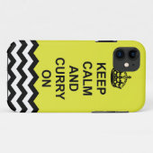 Houd kalm en curry On phone case (Achterkant (horizontaal))