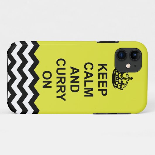 Houd kalm en curry On phone case (Achterkant (horizontaal))