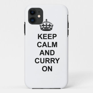 Houd kalm en curry On phone case