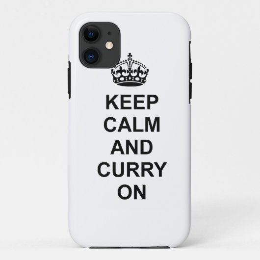 Houd kalm en curry On phone case (Achterkant)