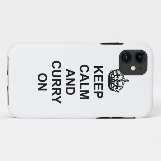 Houd kalm en curry On phone case (Achterkant (horizontaal))