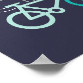 Houd kalm en Cyclus op de Cyclusfiets van de Funny Poster (Hoek)