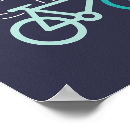 Houd kalm en Cyclus op de Cyclusfiets van de Funny Poster (Hoek)