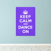 Houd kalm en dans aan canvas afdruk (Insitu (Houten vloer))