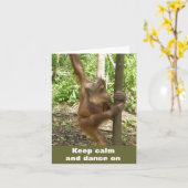 Houd kalm en dans aan kaart (Gele Bloem)