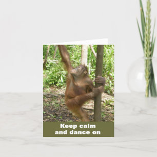 Houd kalm en dans aan kaart