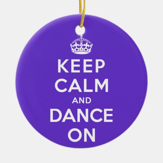 Houd kalm en dans aan keramisch ornament (Voorkant)