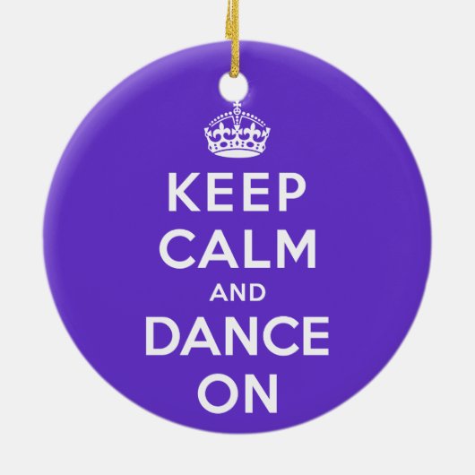 Houd kalm en dans aan keramisch ornament (Achterkant)