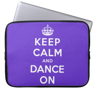 Houd kalm en dans aan laptop sleeve
