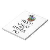 Houd kalm en dans aan notitieblok (Linkerzijde)