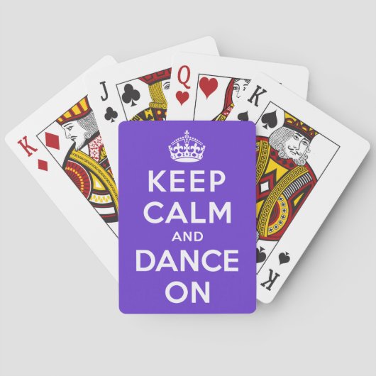 Houd kalm en dans aan pokerkaarten (Achterkant)
