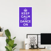 Houd kalm en dans aan poster (Thuiskantoor)