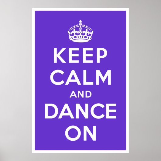 Houd kalm en dans aan poster (Voorkant)
