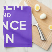 Houd kalm en dans aan theedoek (Quarter Fold)